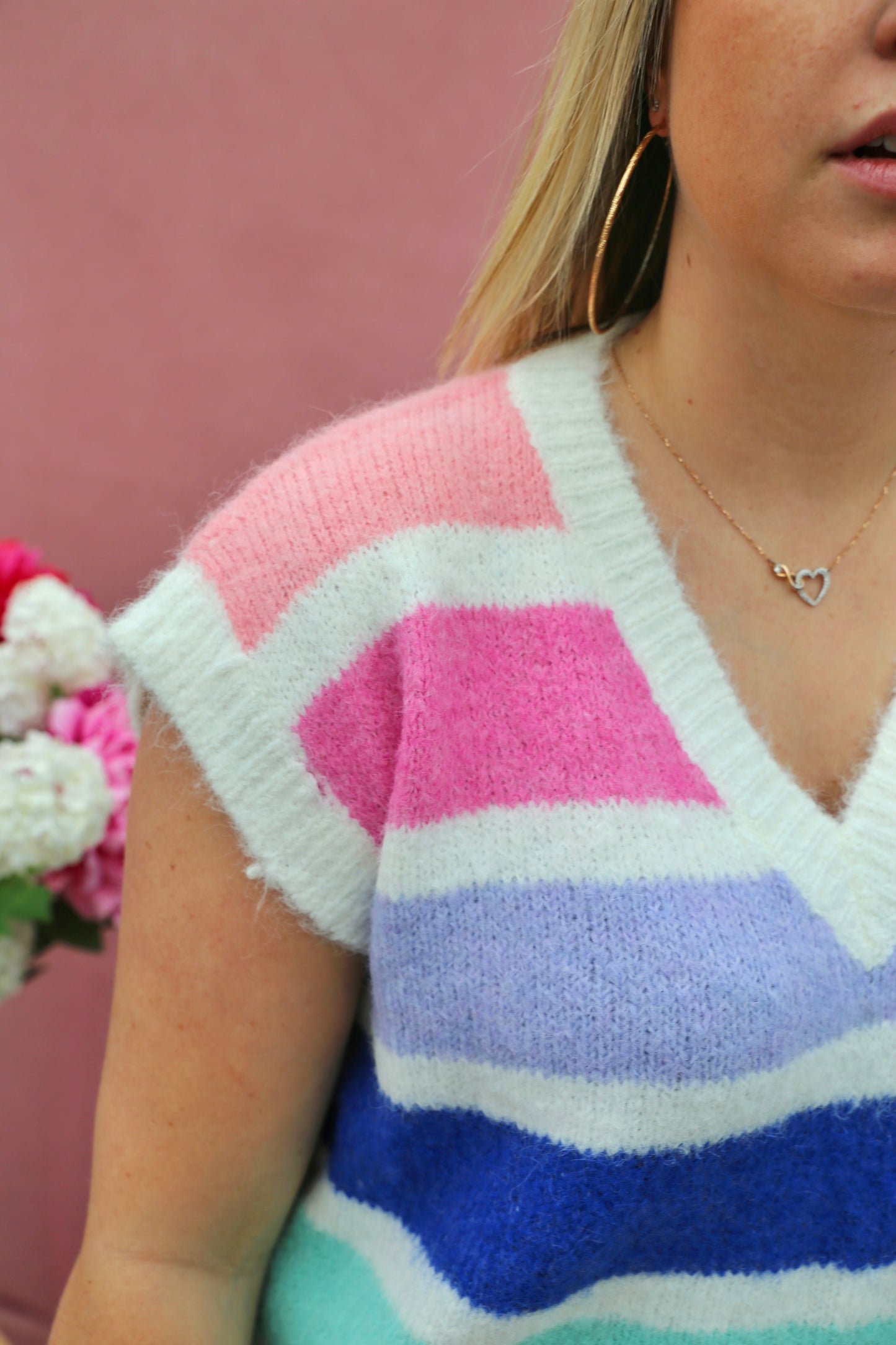 Débardeur Maëlys rose/bleu