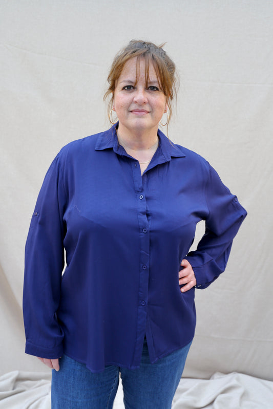 Blouse Léana bleu marine