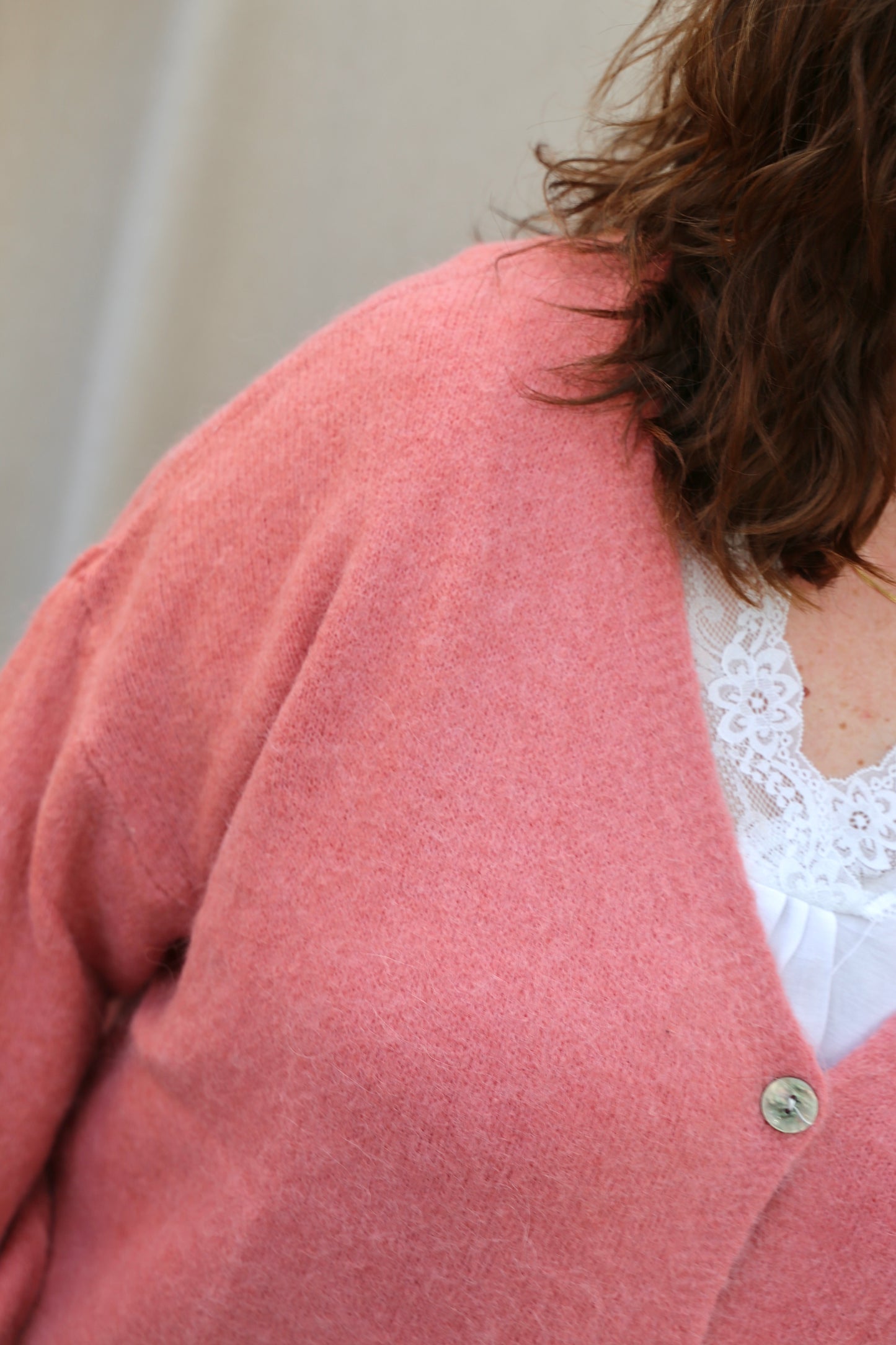 Gilet Eva vieux rose
