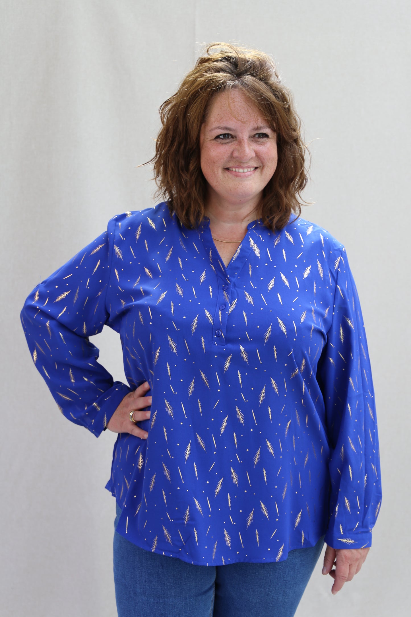 Blouse Christy royal/or