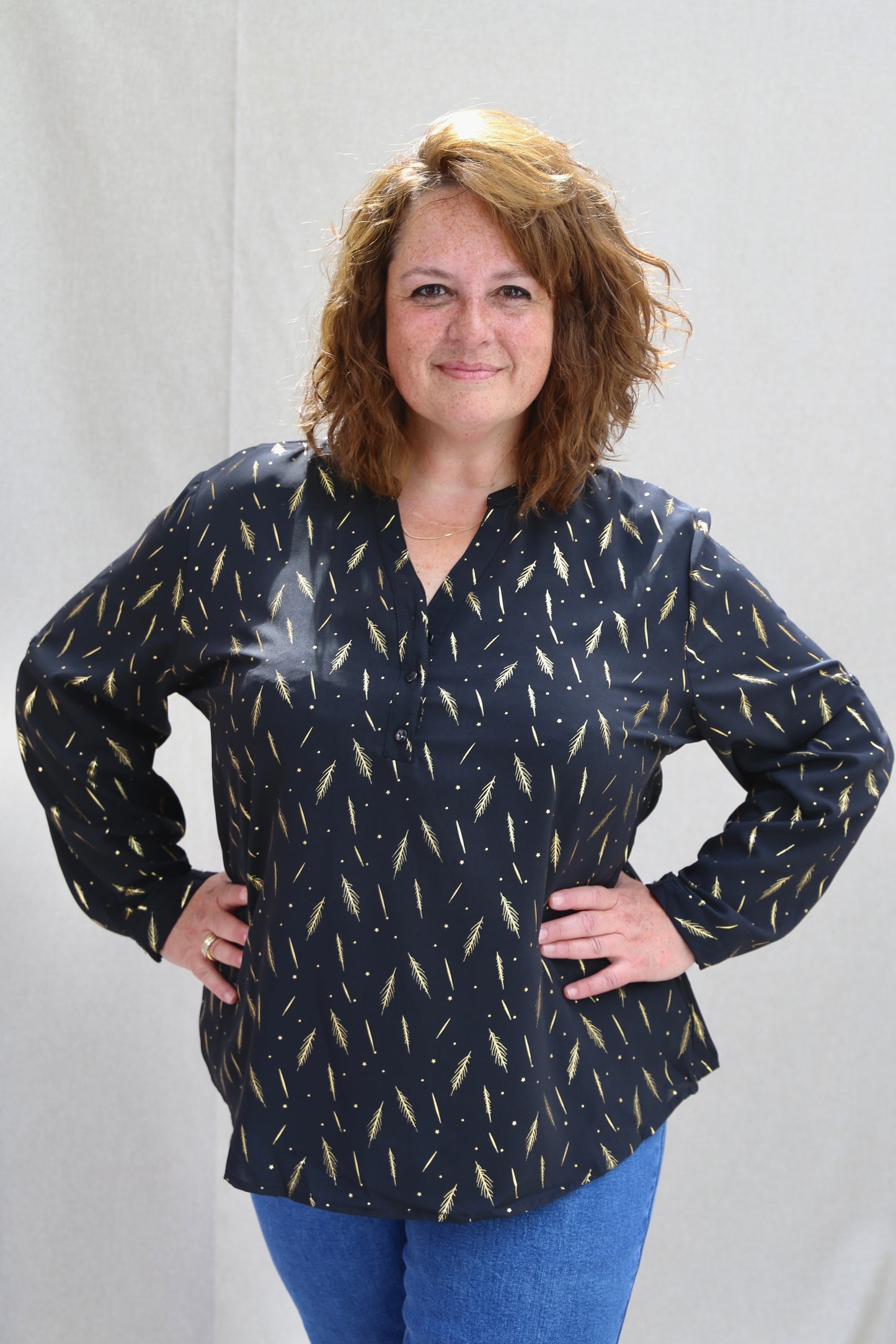 Blouse Christy noir/or