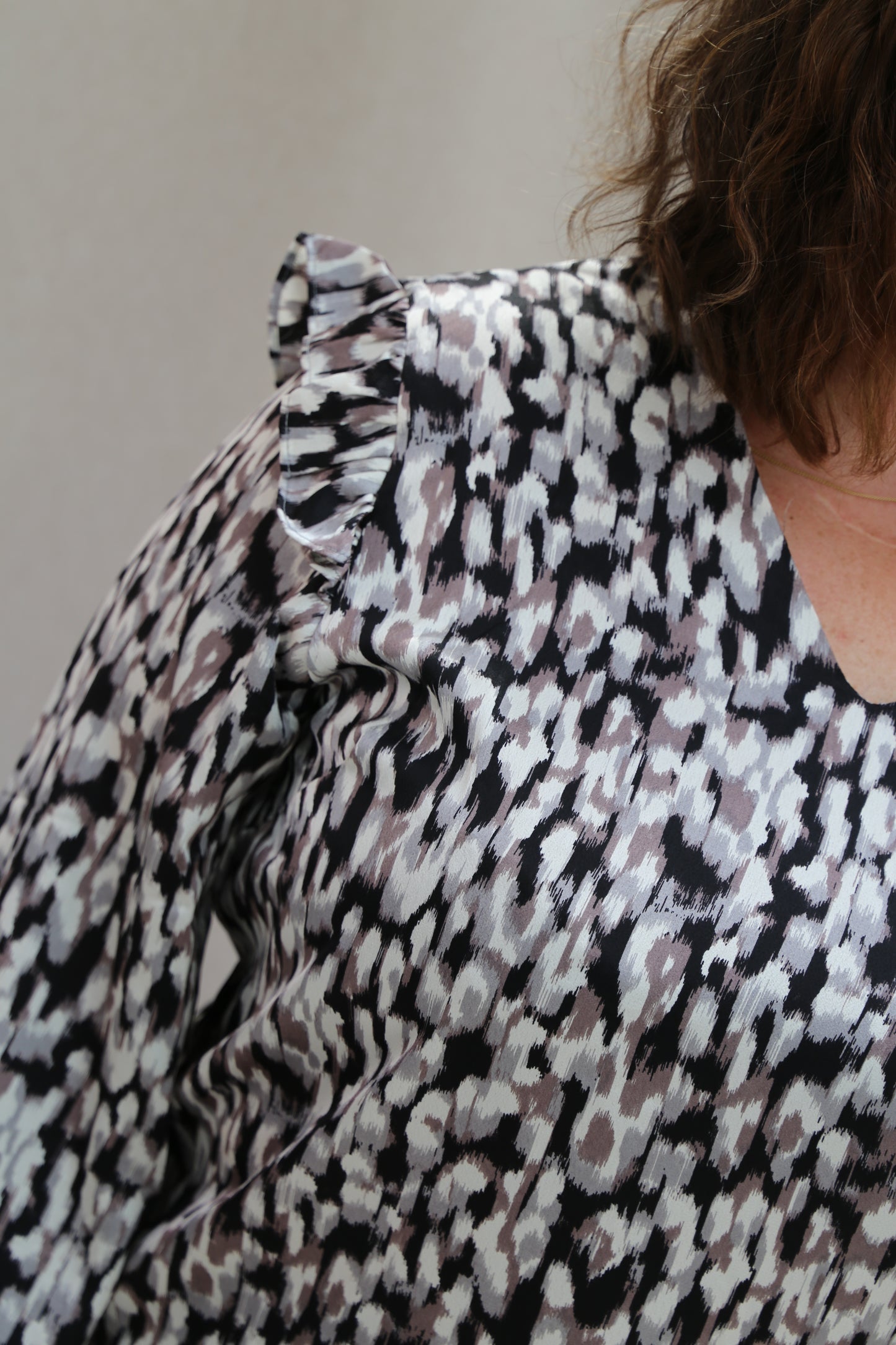 Blouse Christy noir/gris/blanc
