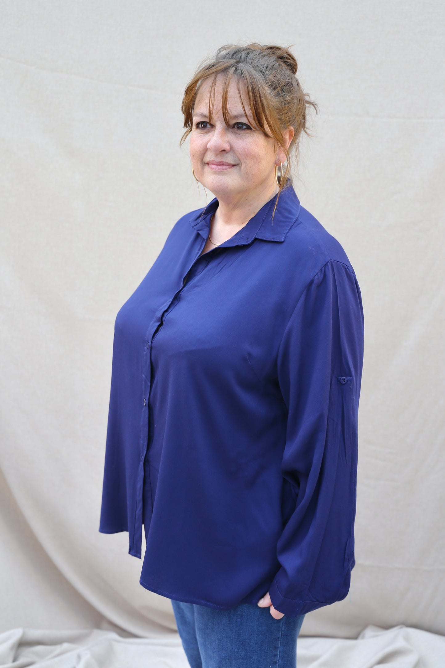 Blouse Léana bleu marine