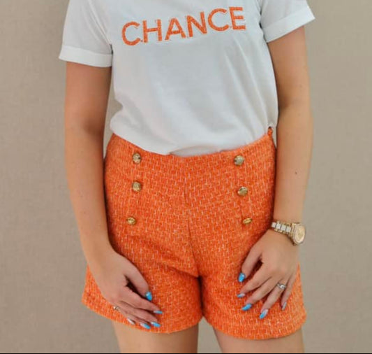 Short Laetitia orange