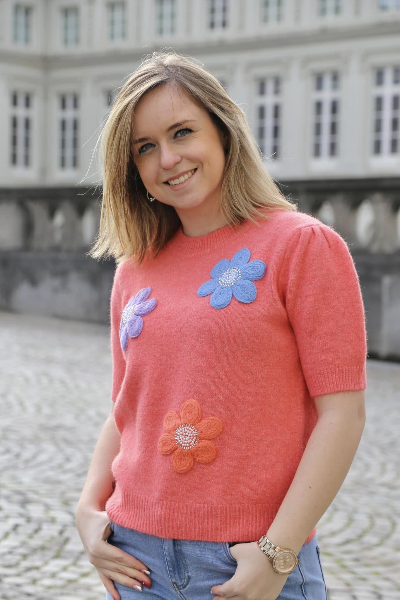 Pull Rosa corail