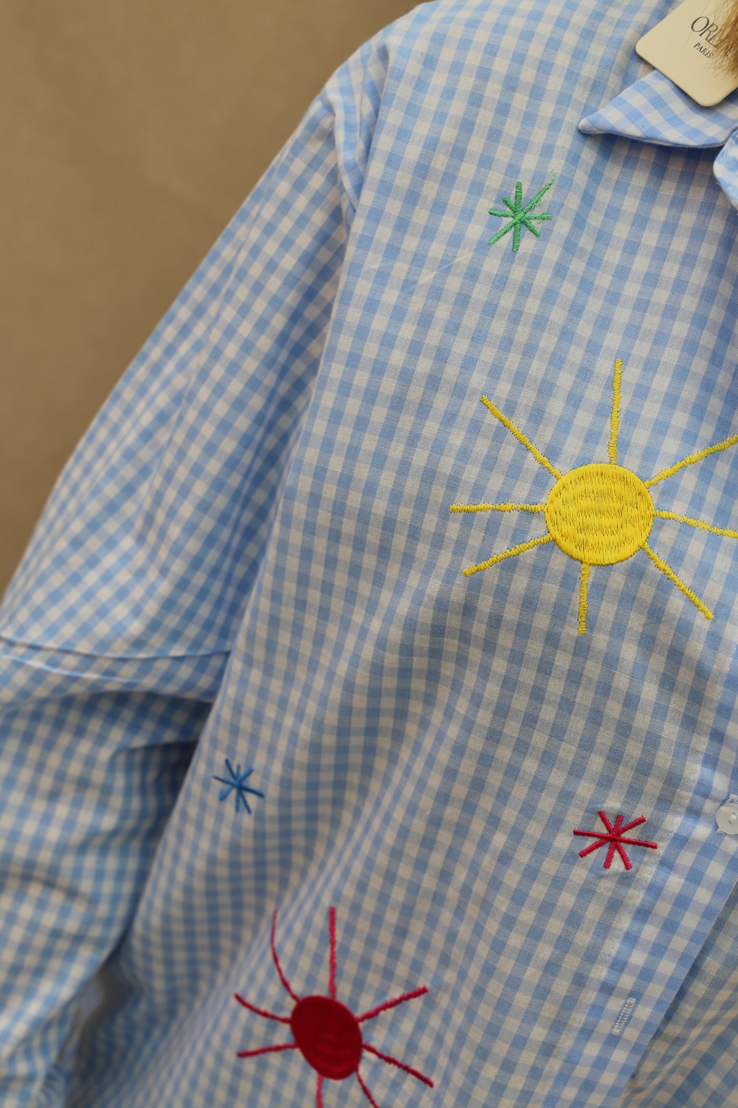 Chemise Aurélie bleue à carreaux