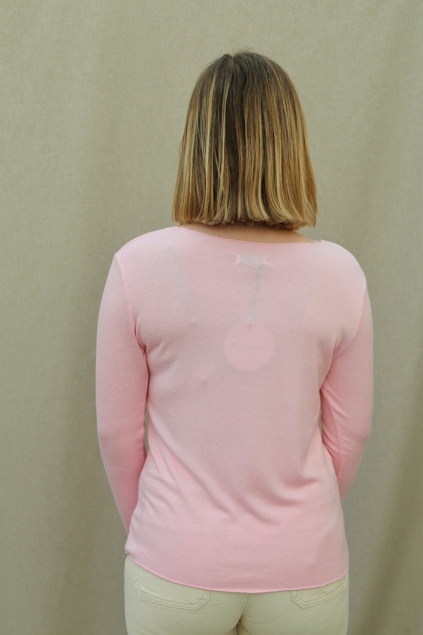 Pull Bérénice rose pâle