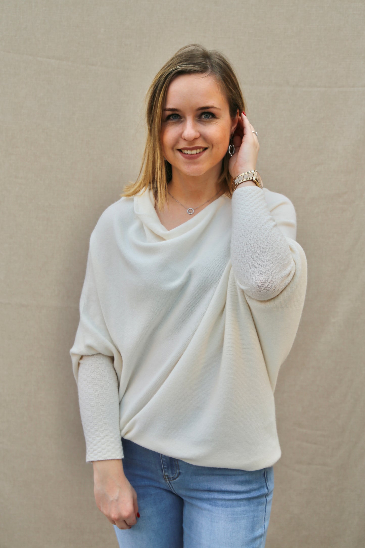 Pull Eunice écru
