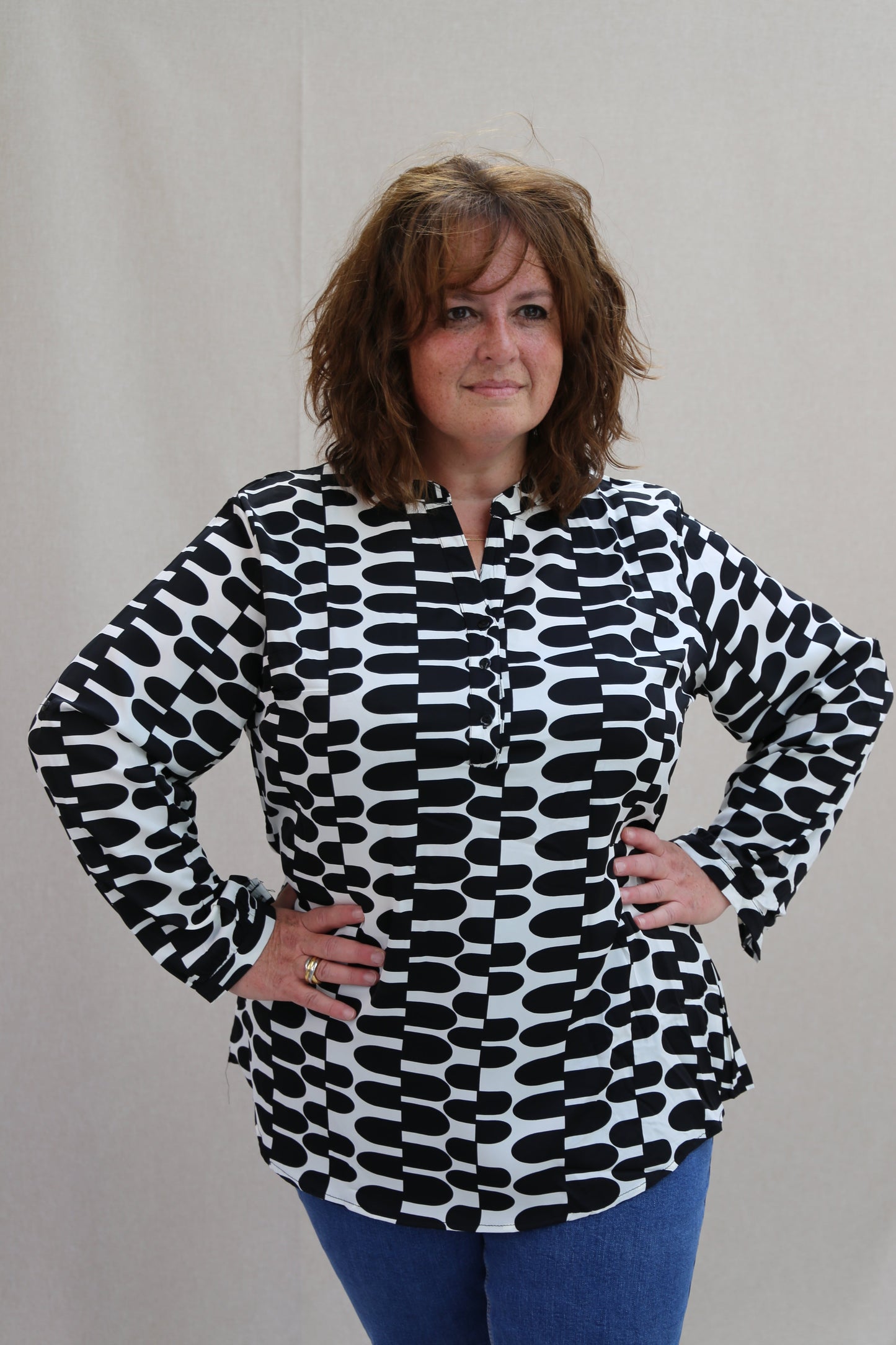 Blouse Christy noir/blanc (Copier)