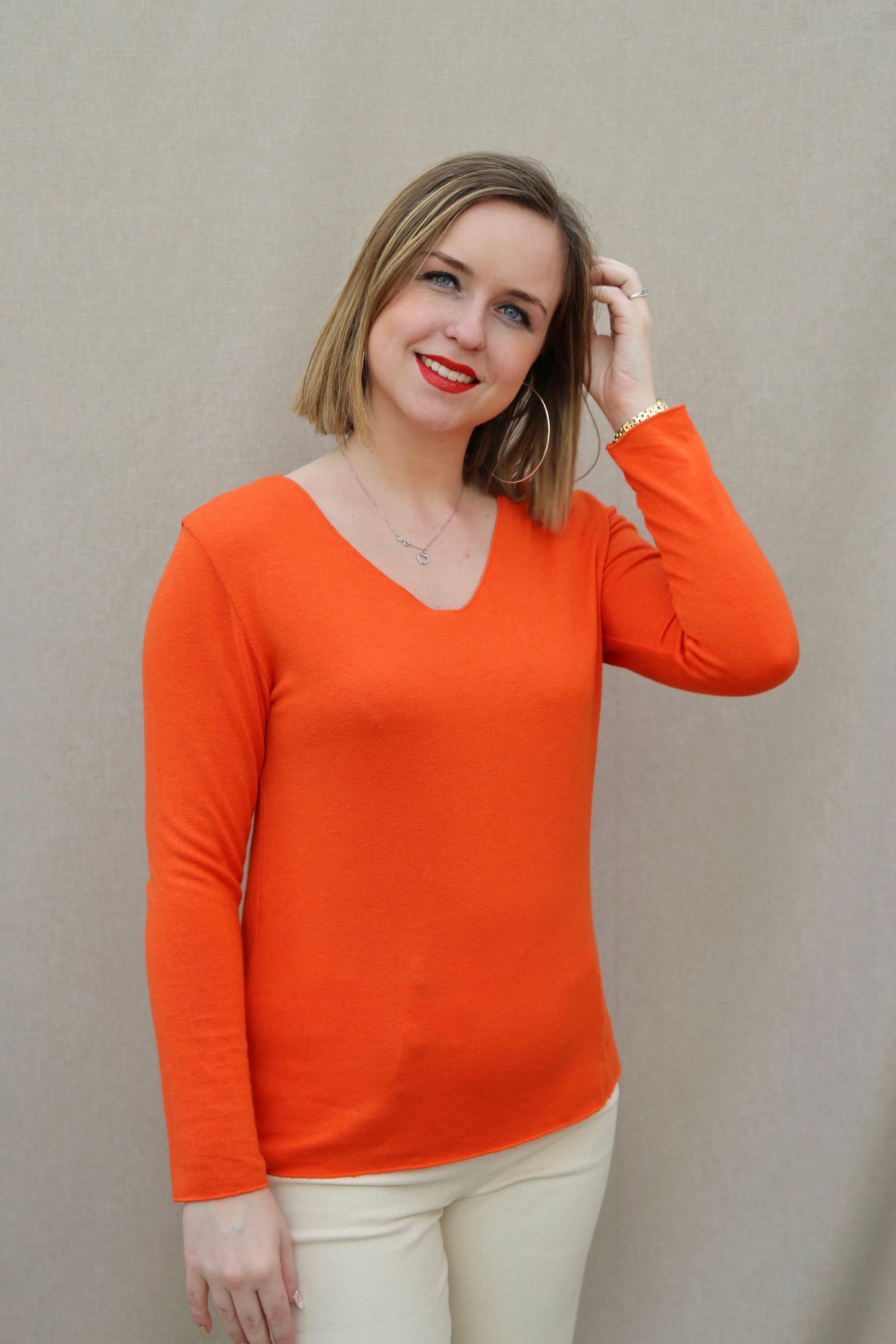 Pull Bérénice orange