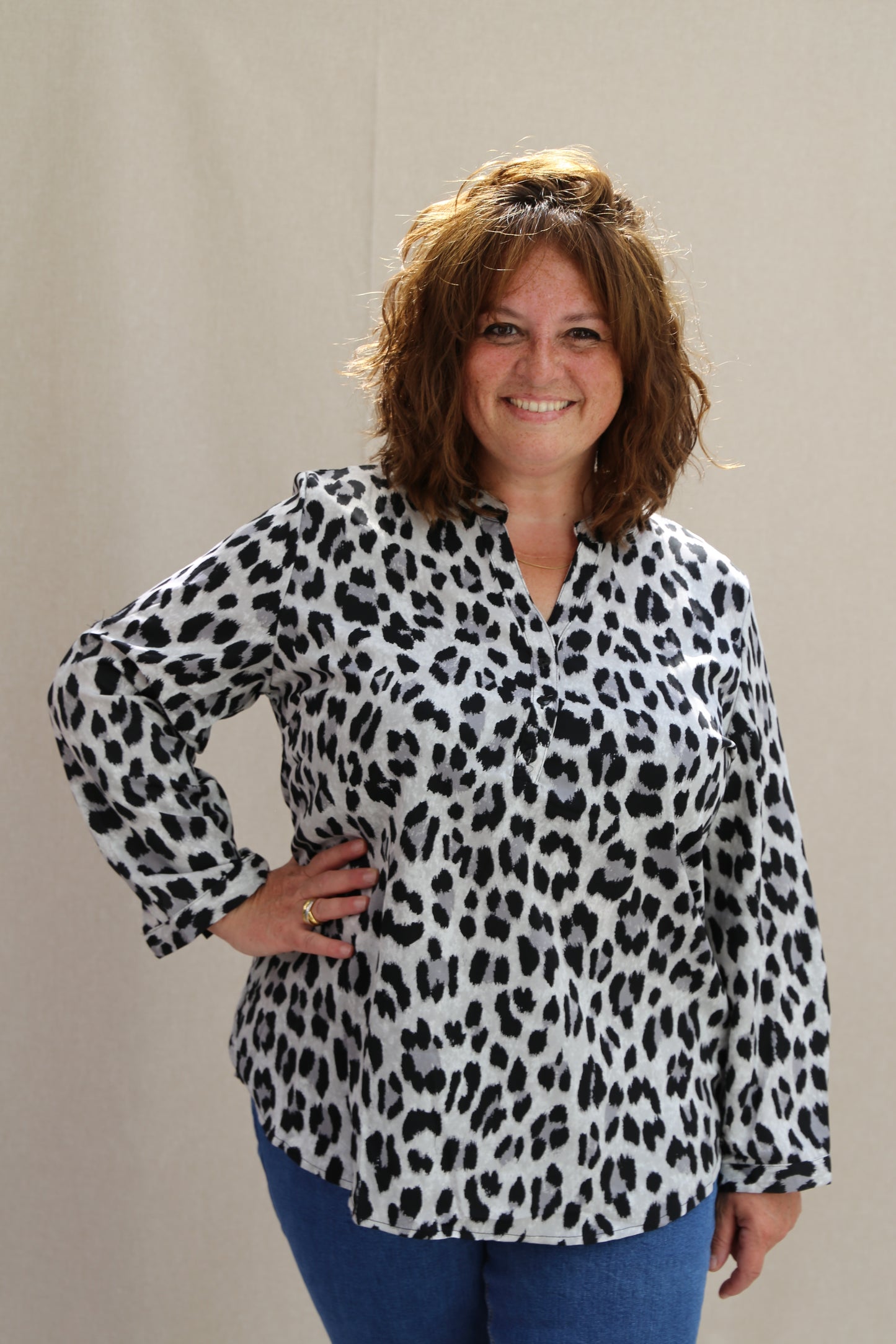 Blouse Christy noir/gris
