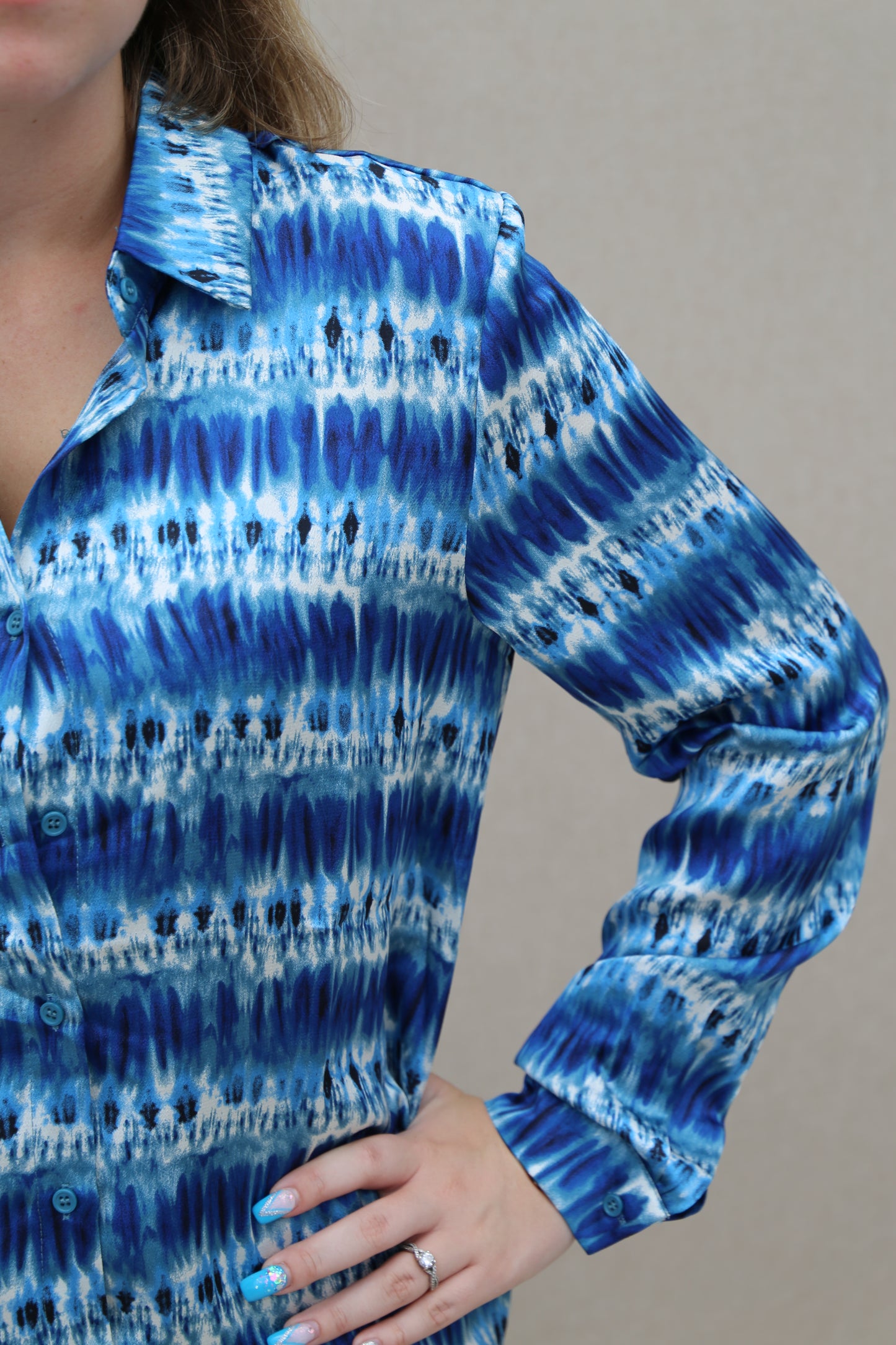 Blouse Amandine bleue