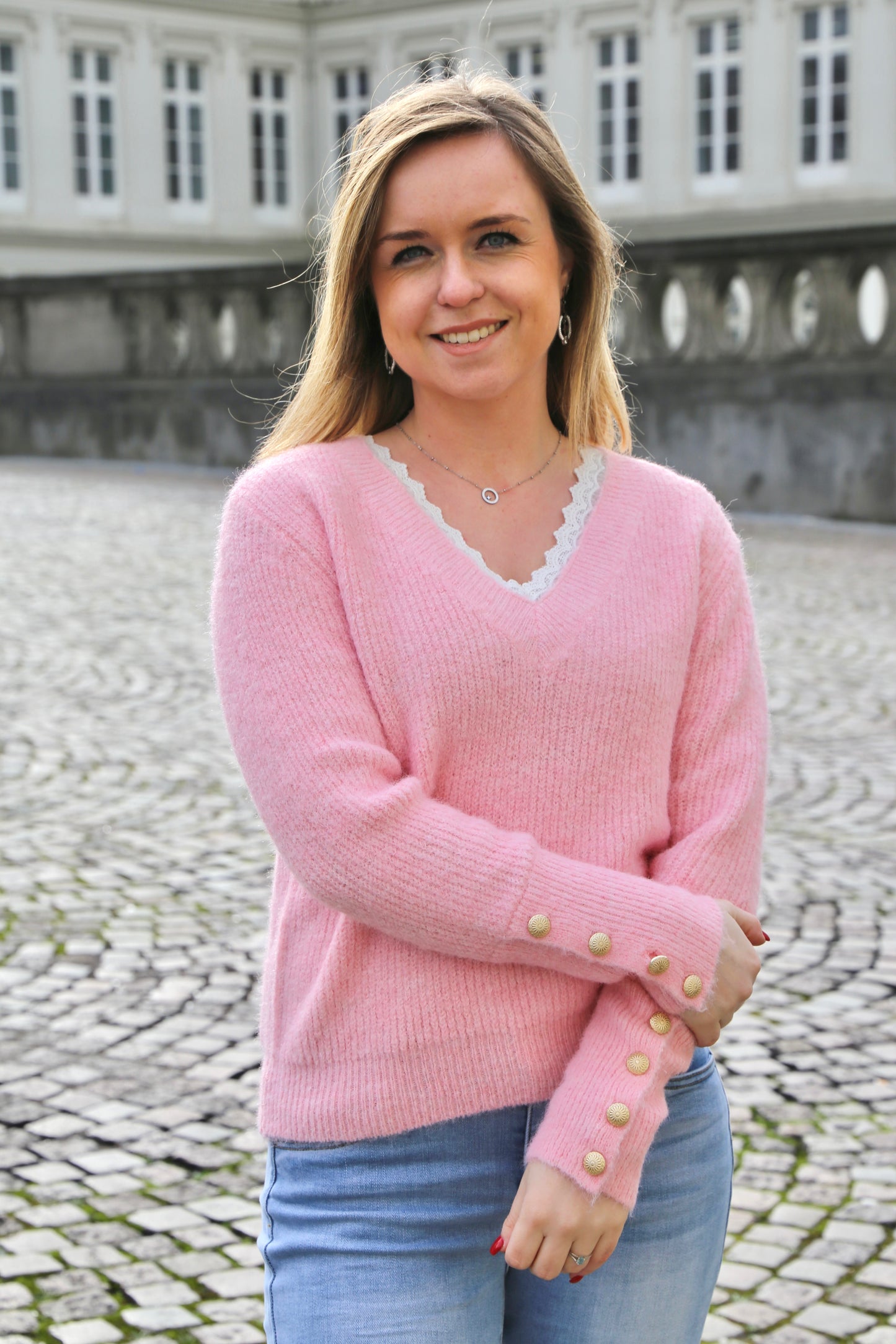 Pull Clarisse rose