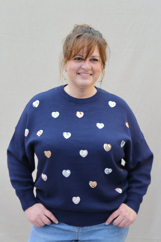 Pull Corine bleu marine