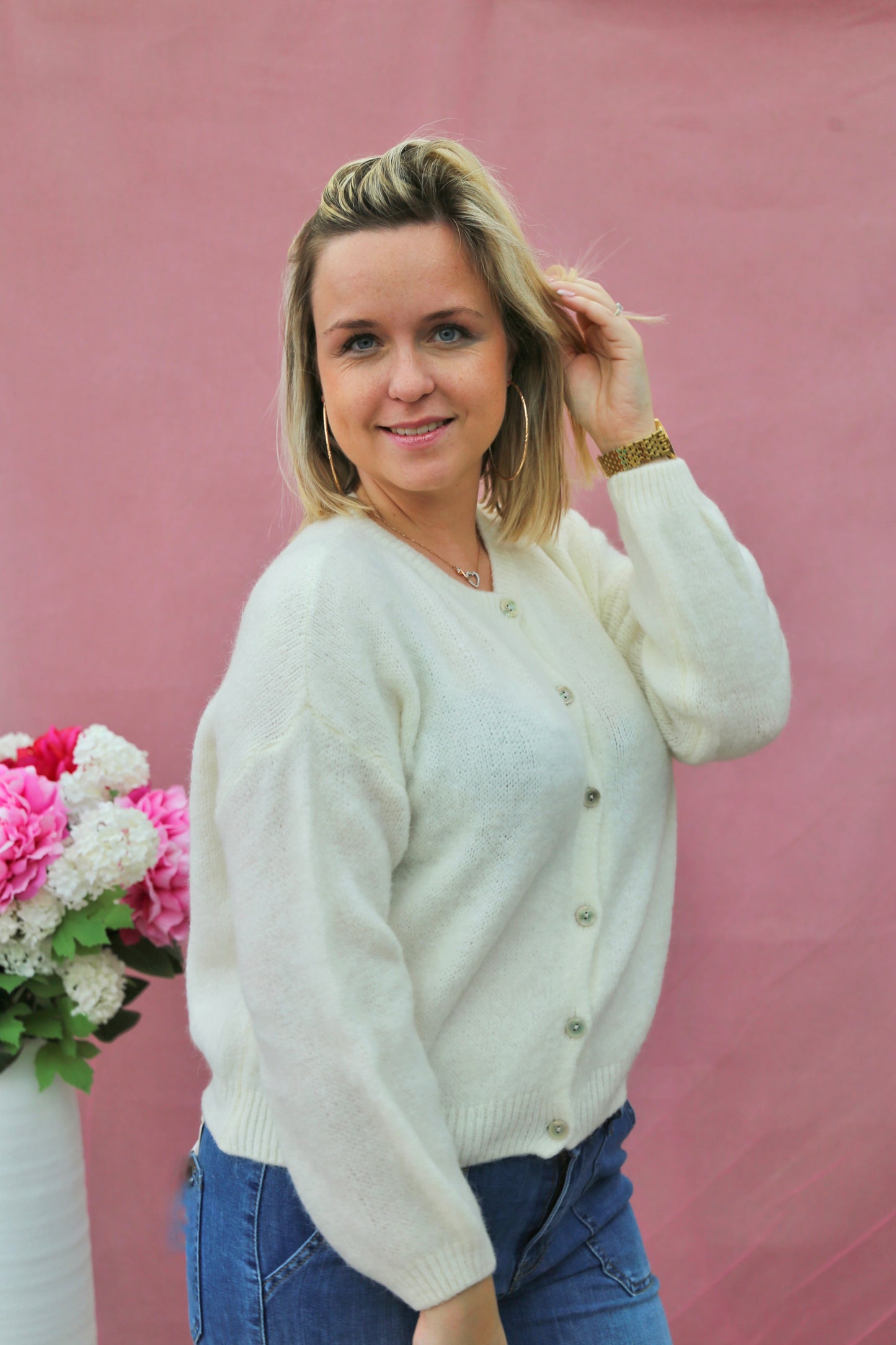Gilet Margaux écru