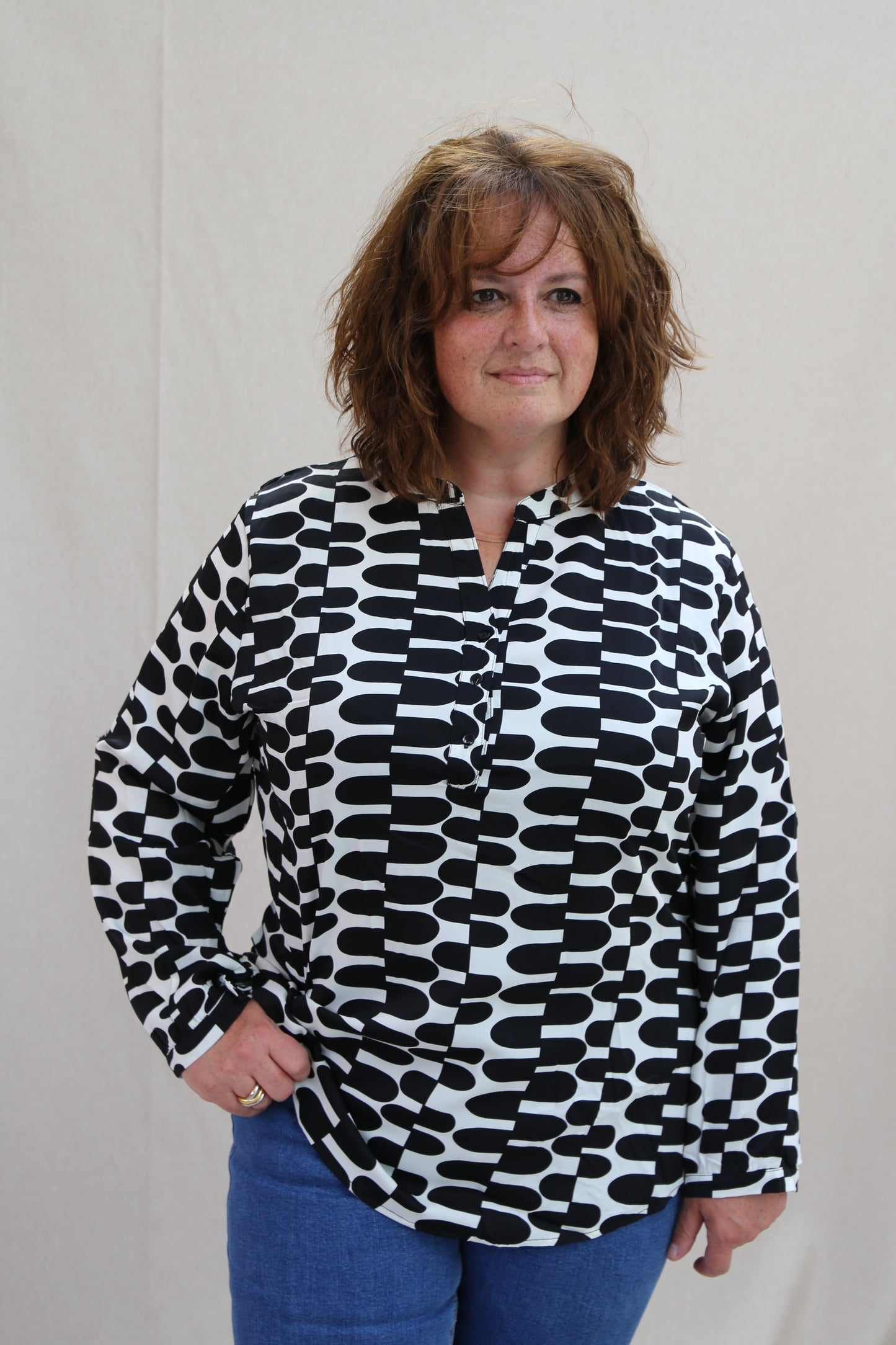 Blouse Christy noir/blanc (Copier)