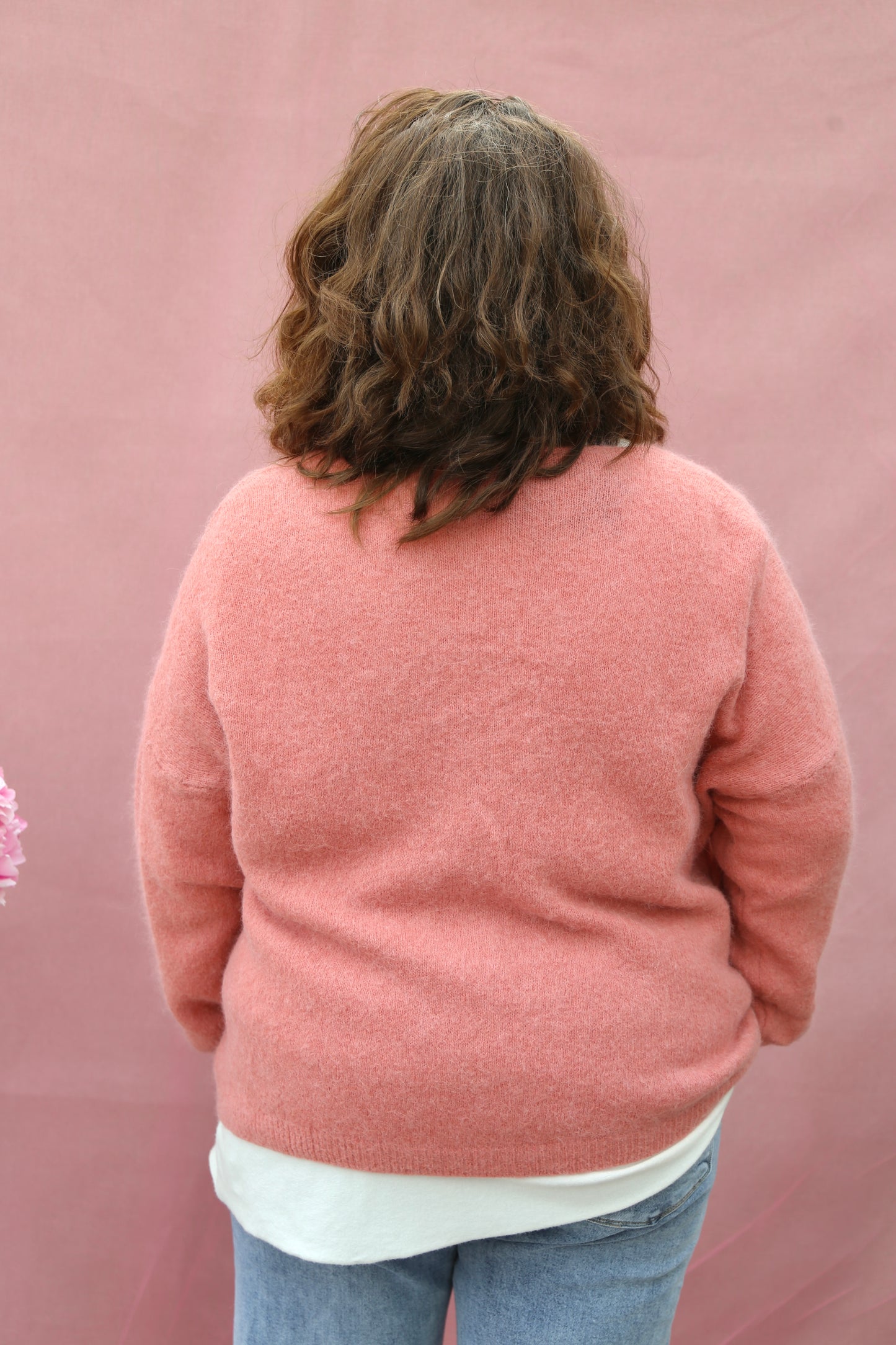 Gilet Eva vieux rose