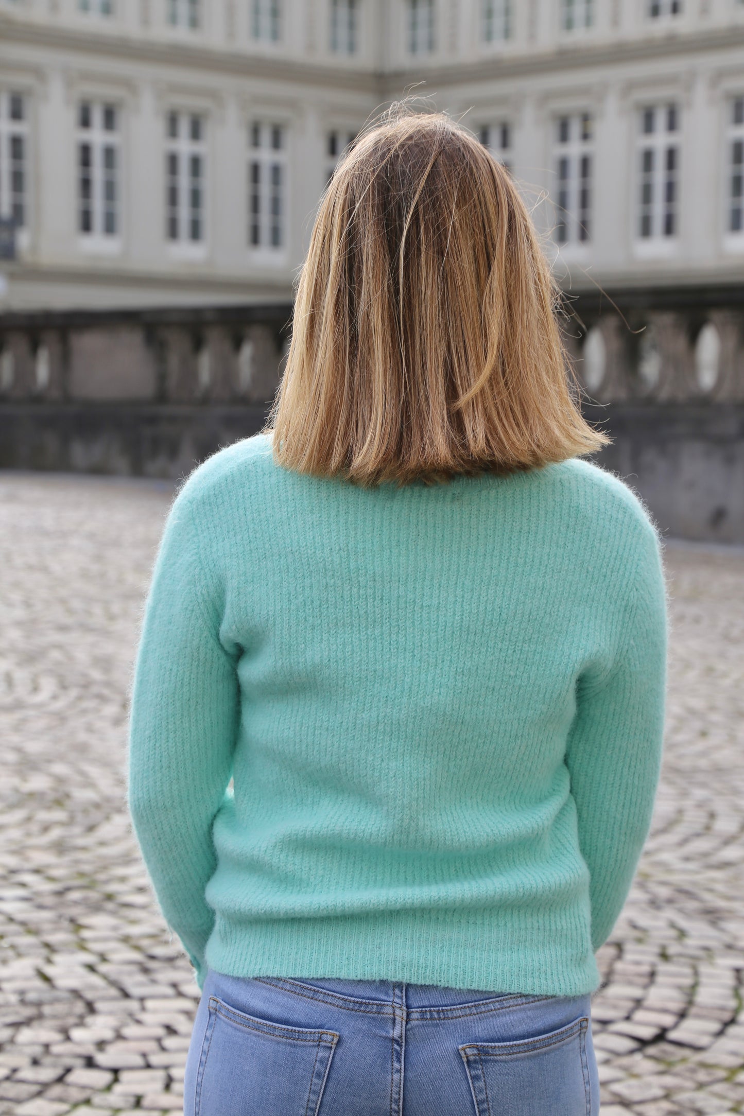 Pull Clarisse vert d’eau