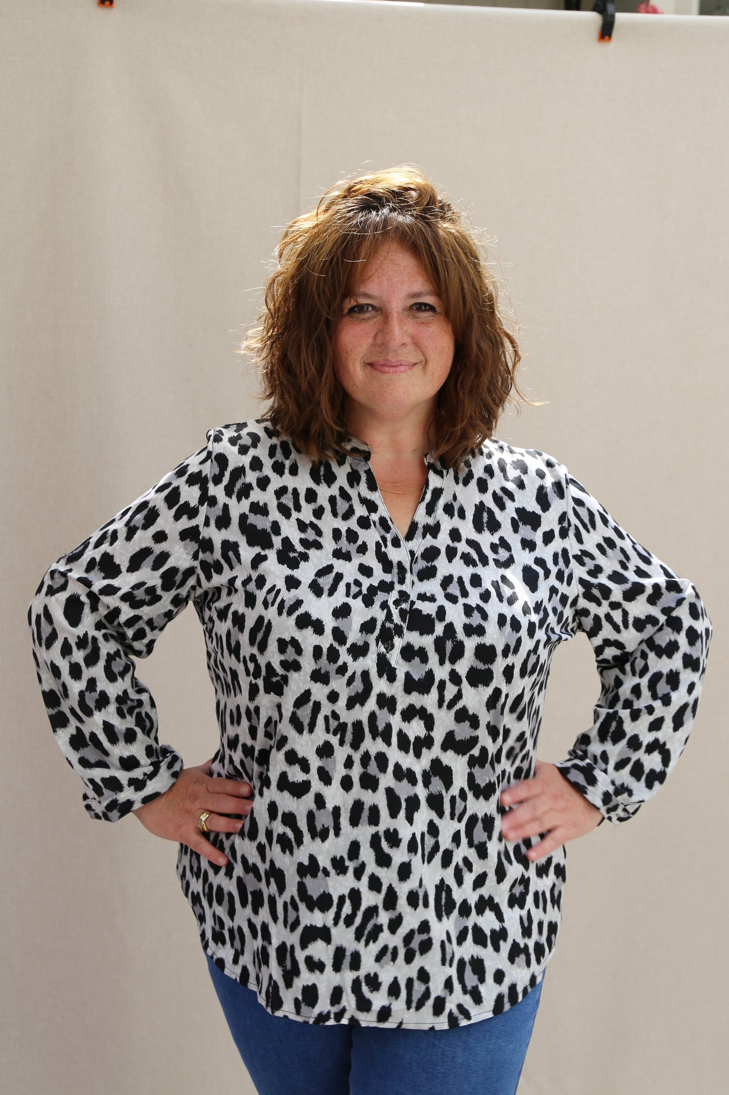 Blouse Christy noir/gris