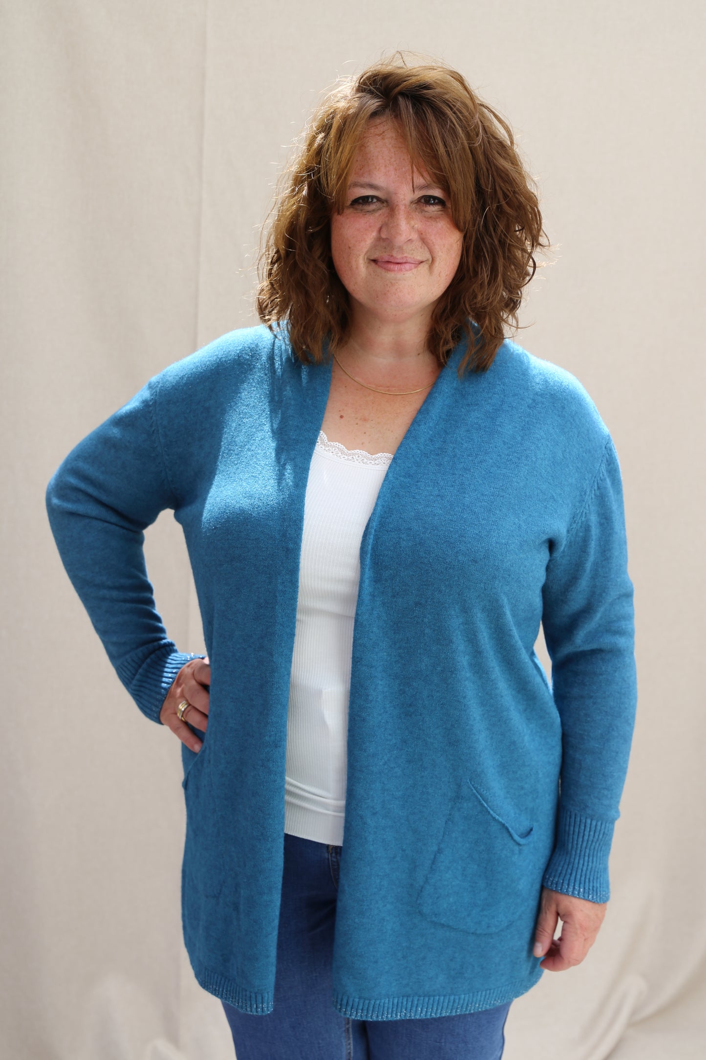 Gilet Amélie pétrole
