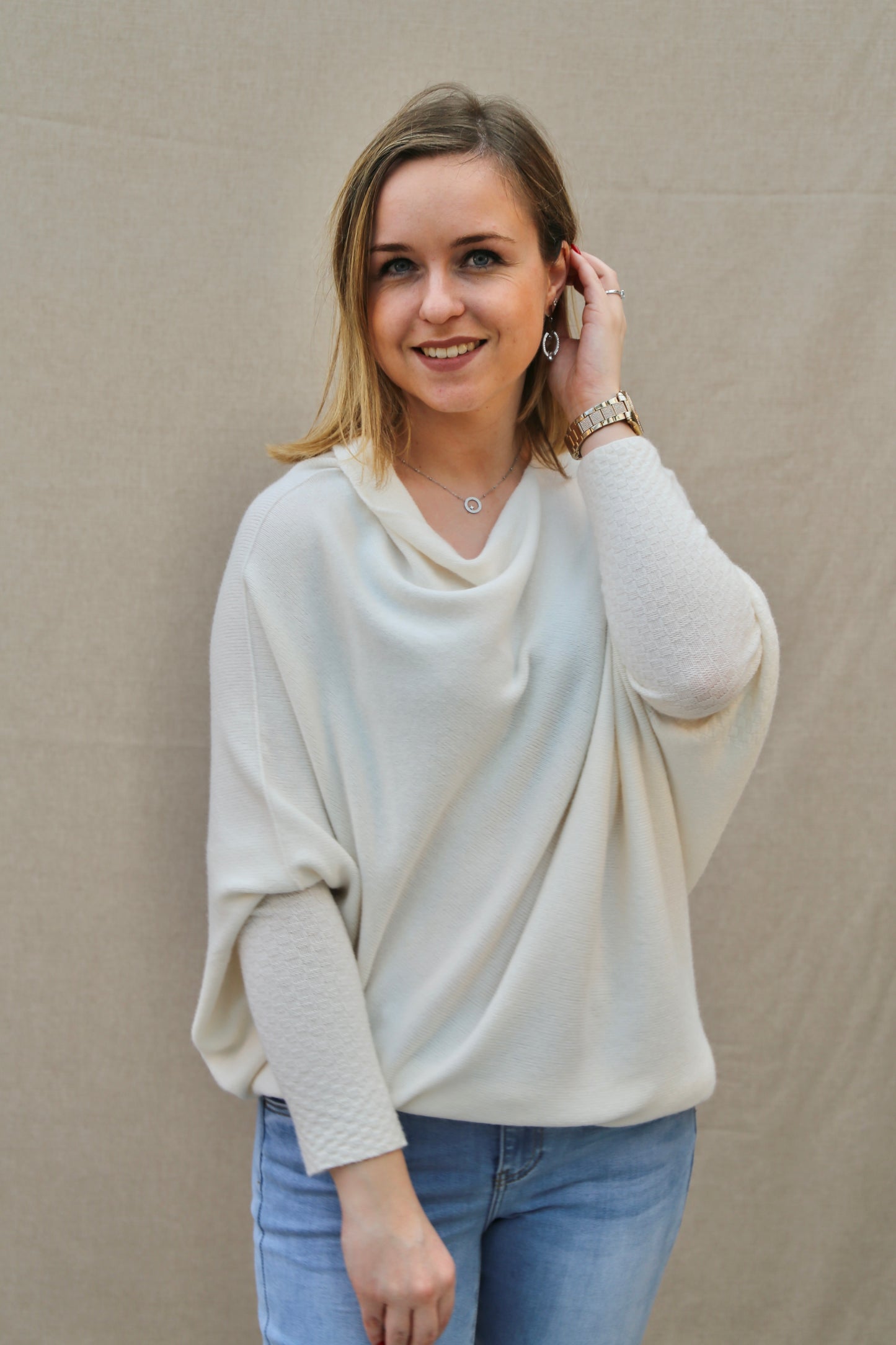 Pull Eunice écru