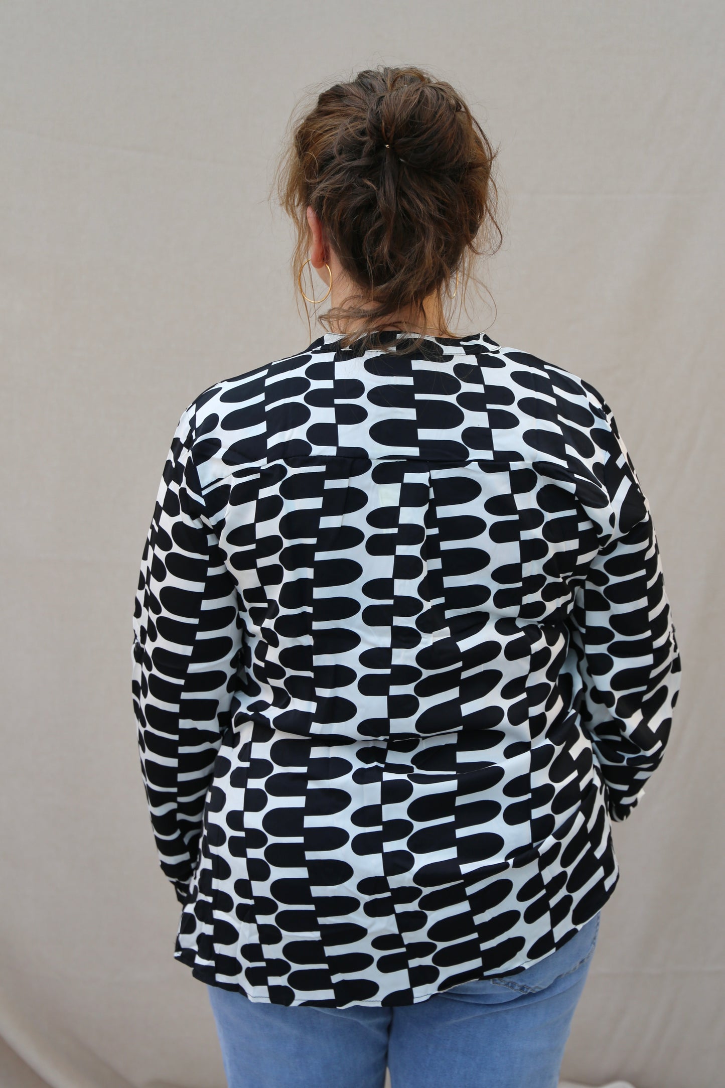 Blouse Christy noir & blanc