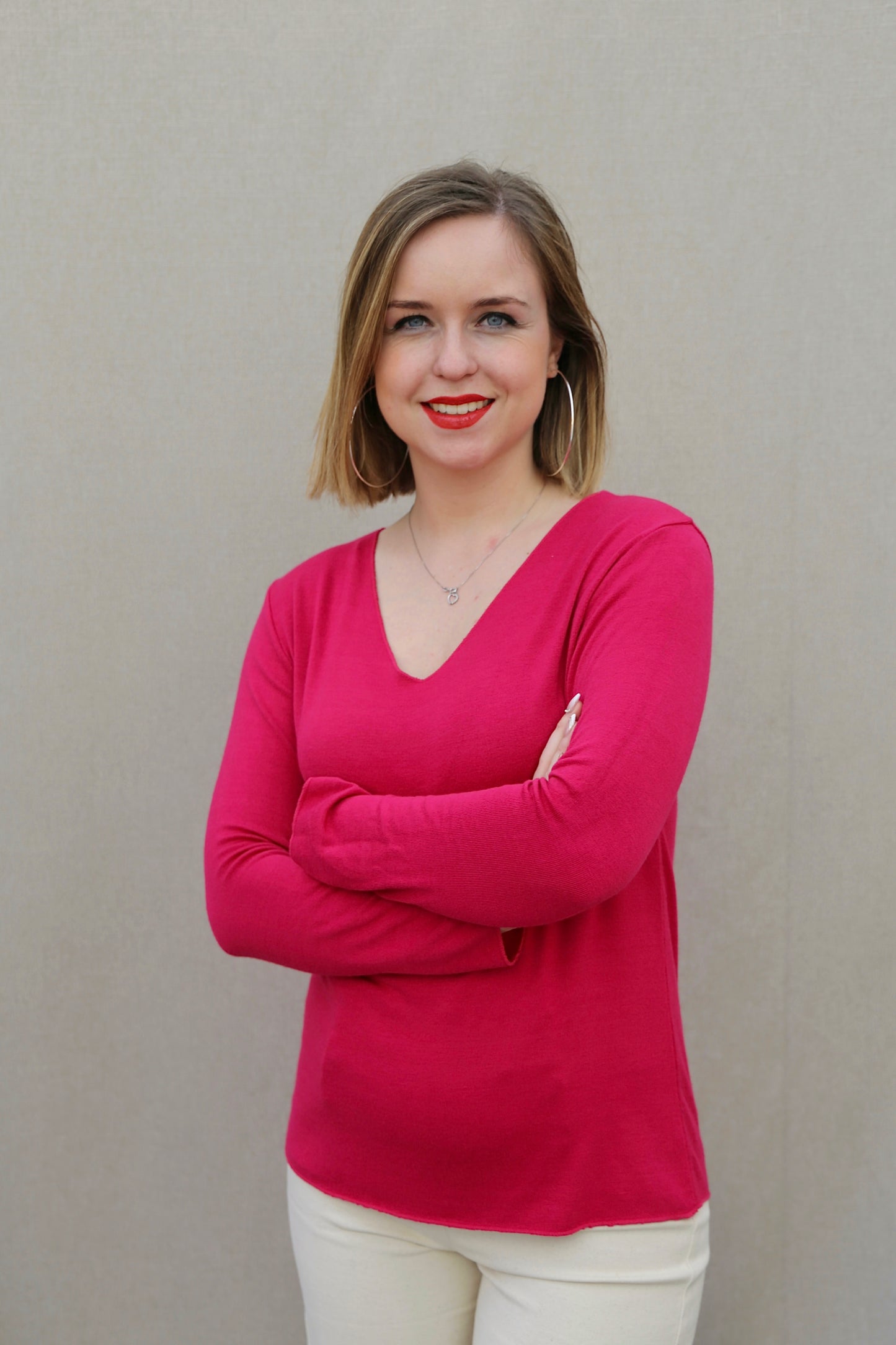 Pull Bérénice framboise