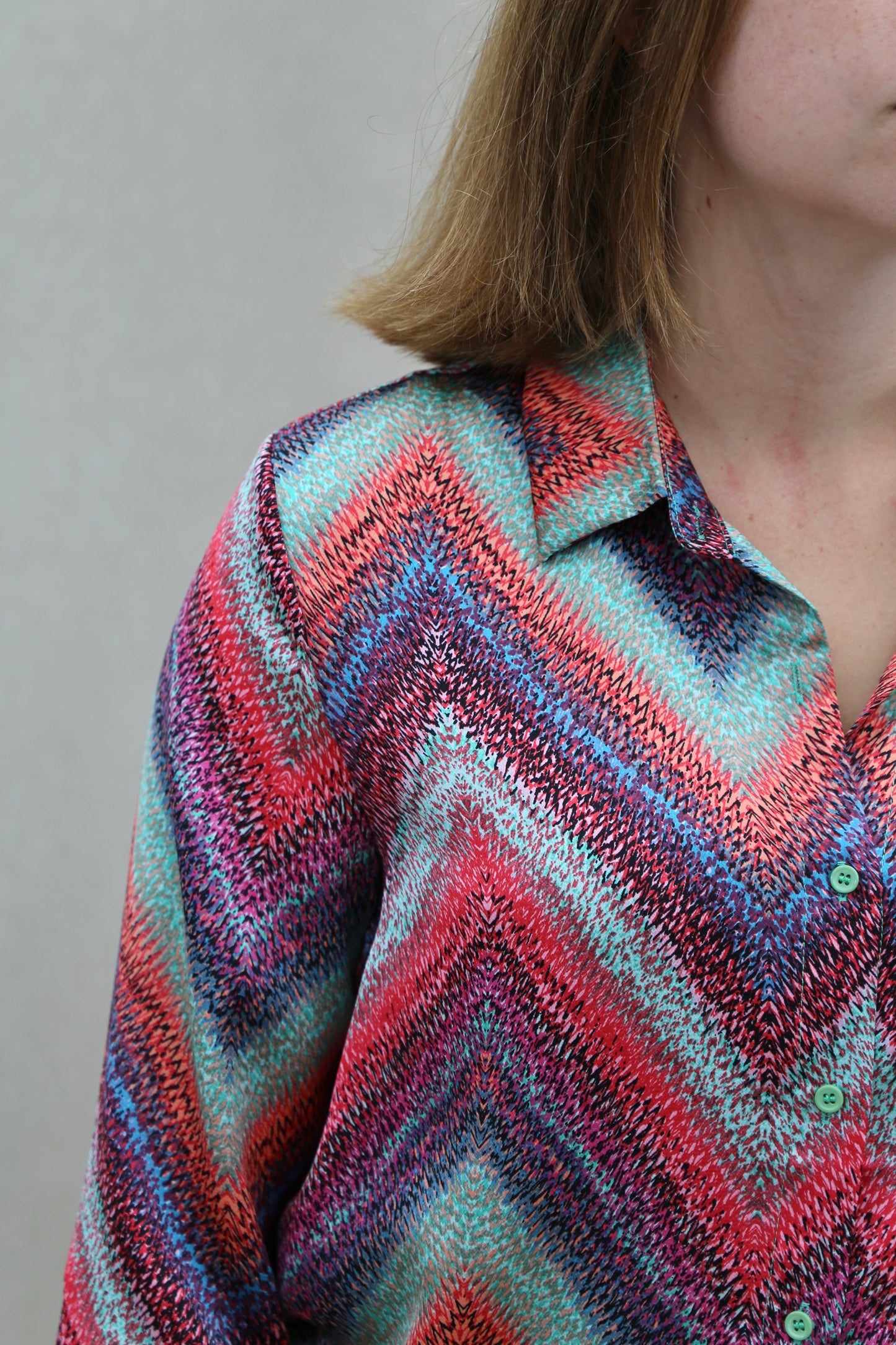 Blouse Véro rose/vert d’eau