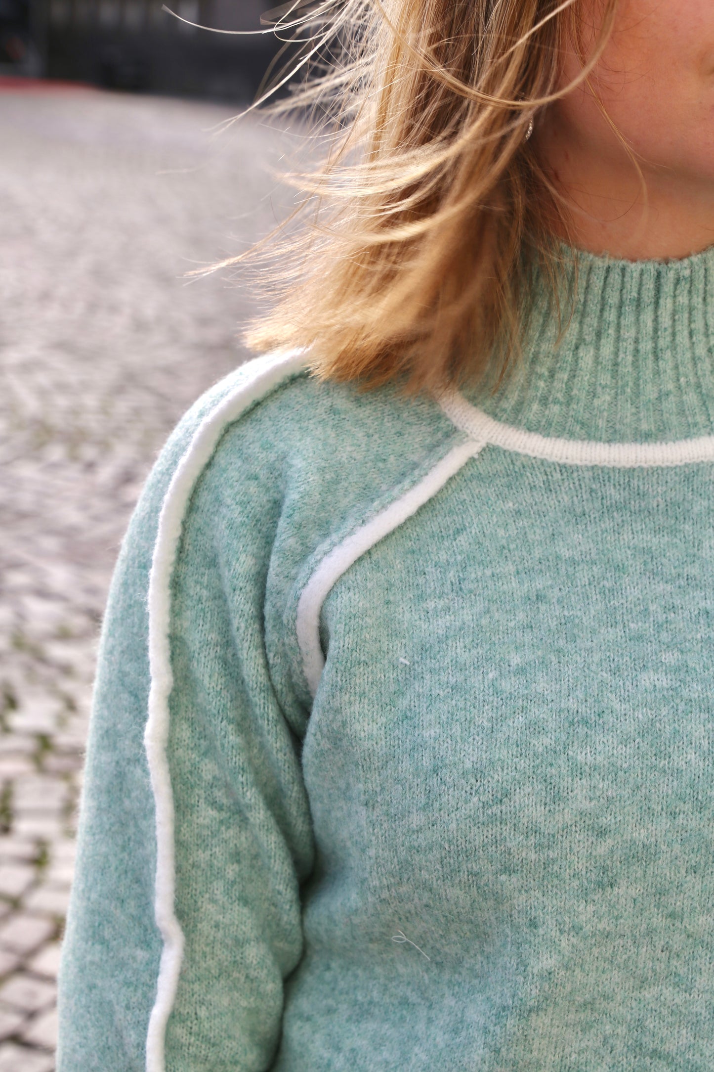 Pull Lucie vert d’eau