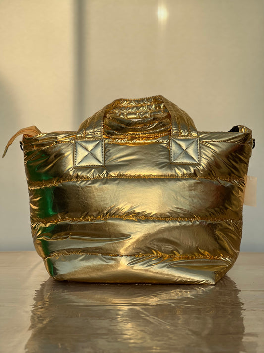 Sac doudoune doré