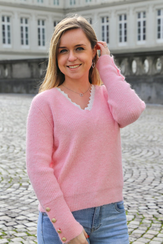 Pull Clarisse rose