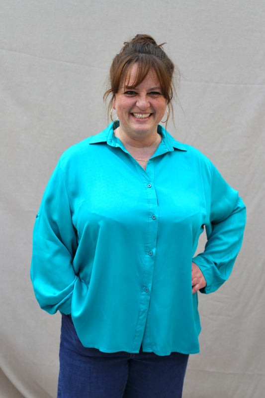 Blouse Léana turquoise