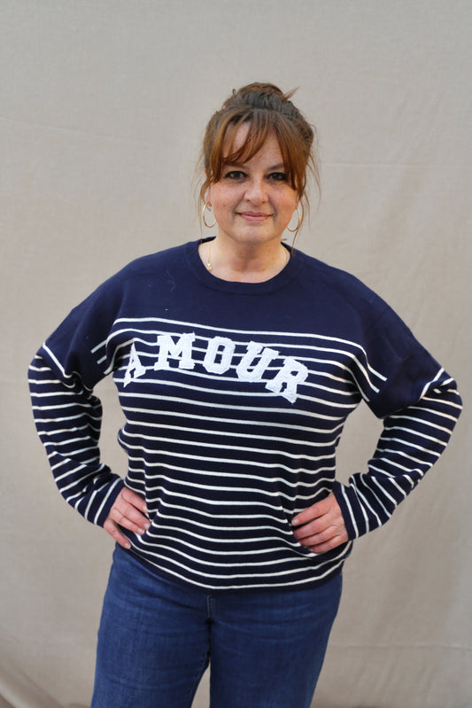 Pull Amandine bleu marine