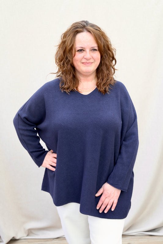 Pull Juliette bleu marine