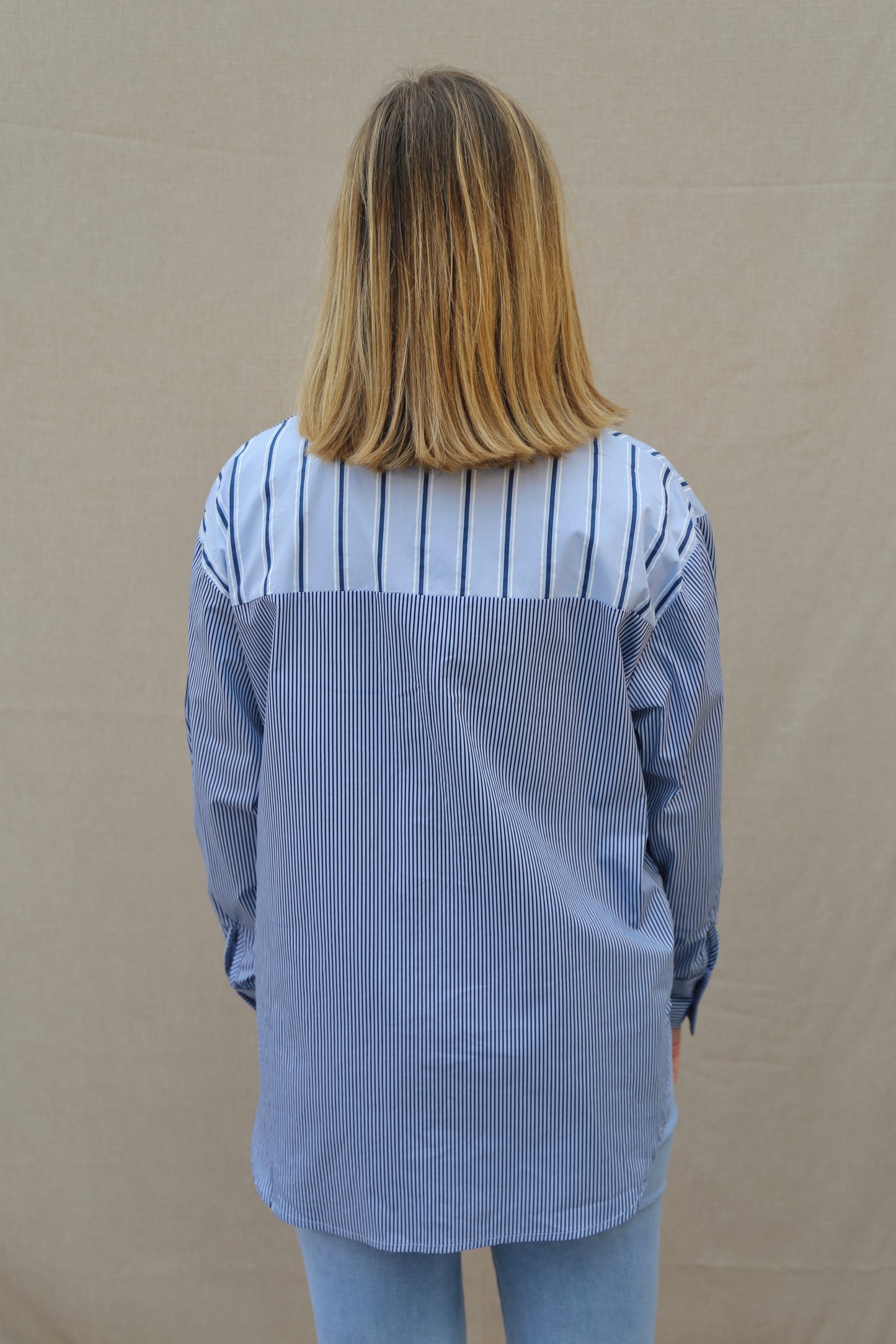 Chemise Aurélie bleue lignée