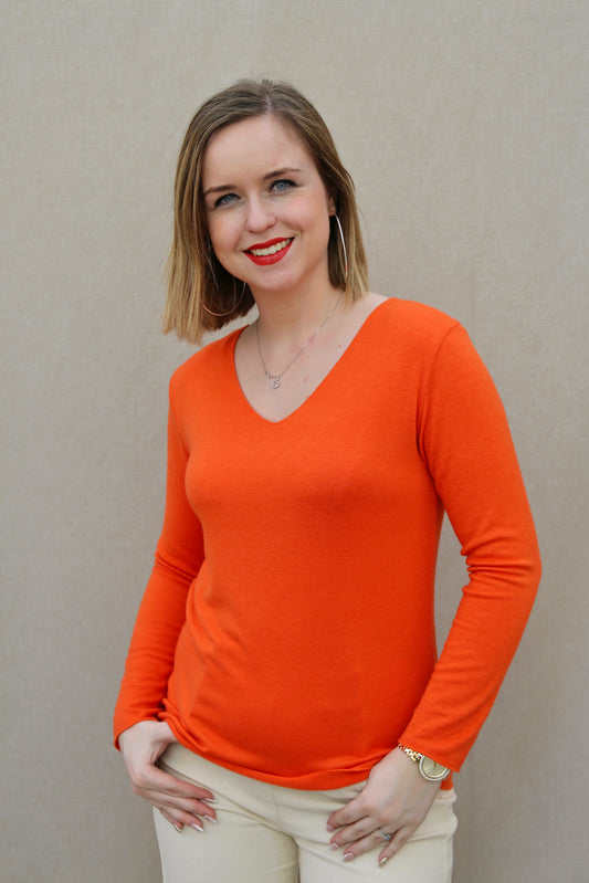 Pull Bérénice orange