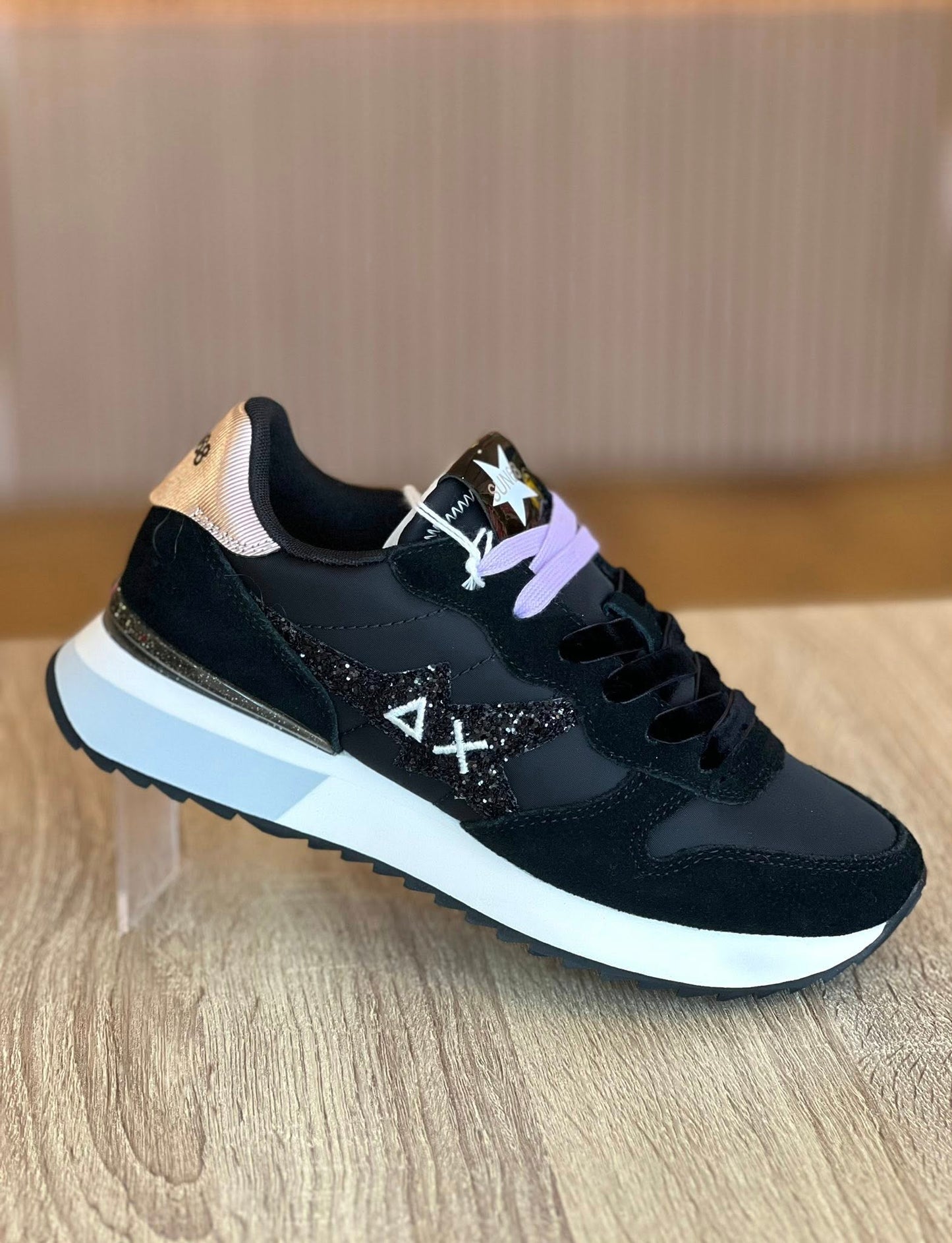 SUN 68 noires à paillettes