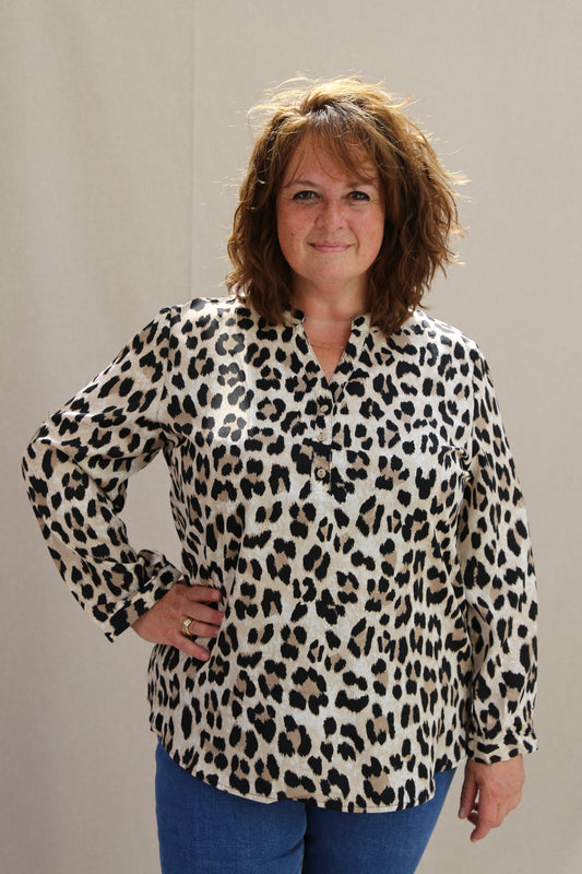 Blouse Christy noir/beige
