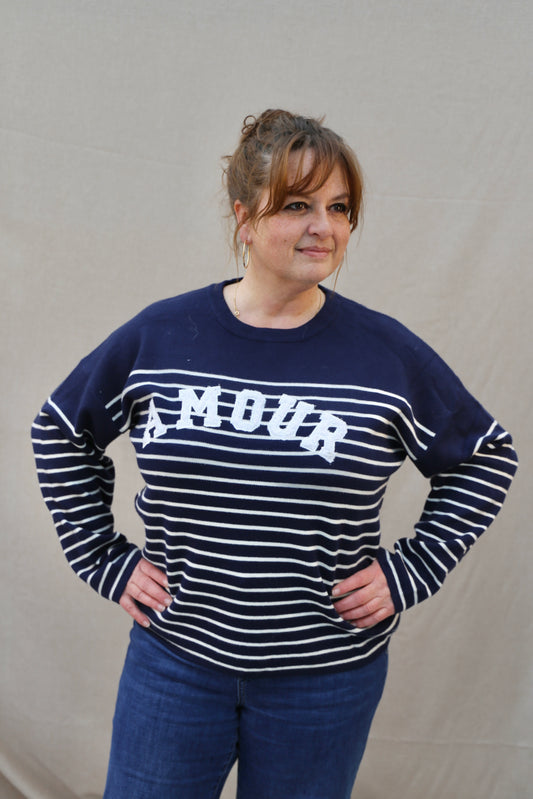 Pull Amandine bleu marine