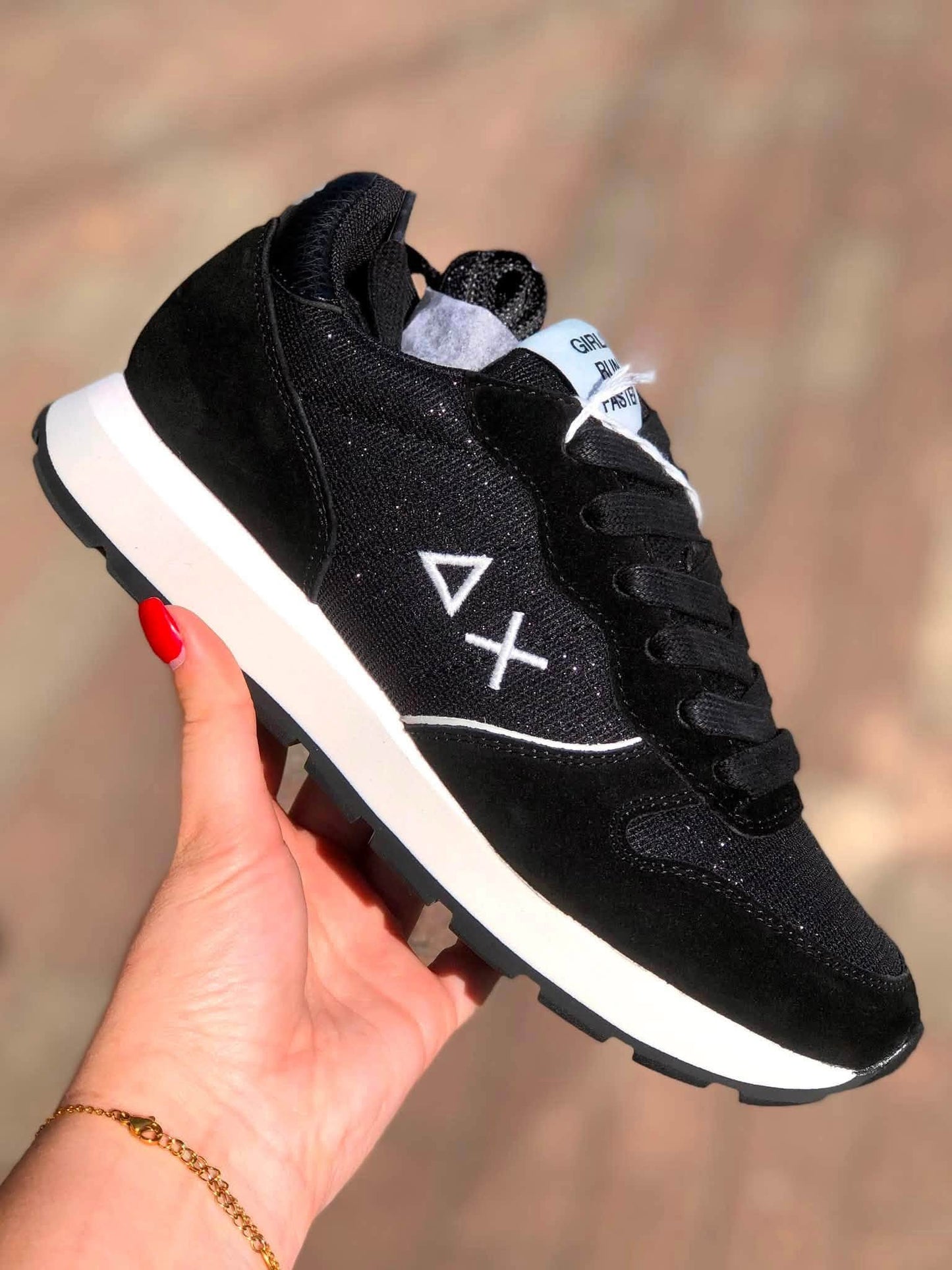 Baskets SUN68 noir brillant
