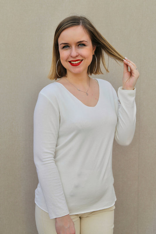 Pull Barbara blanc