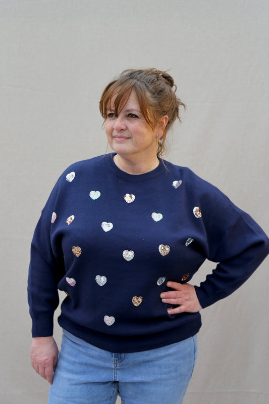 Pull Corine bleu marine