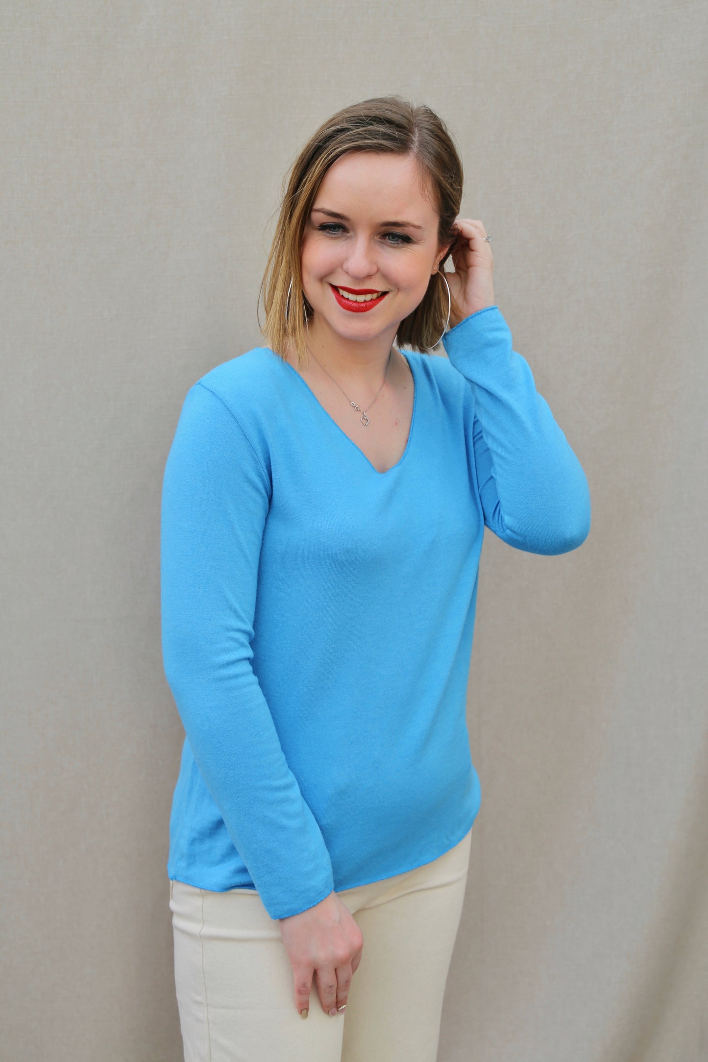 Pull Bérénice turquoise