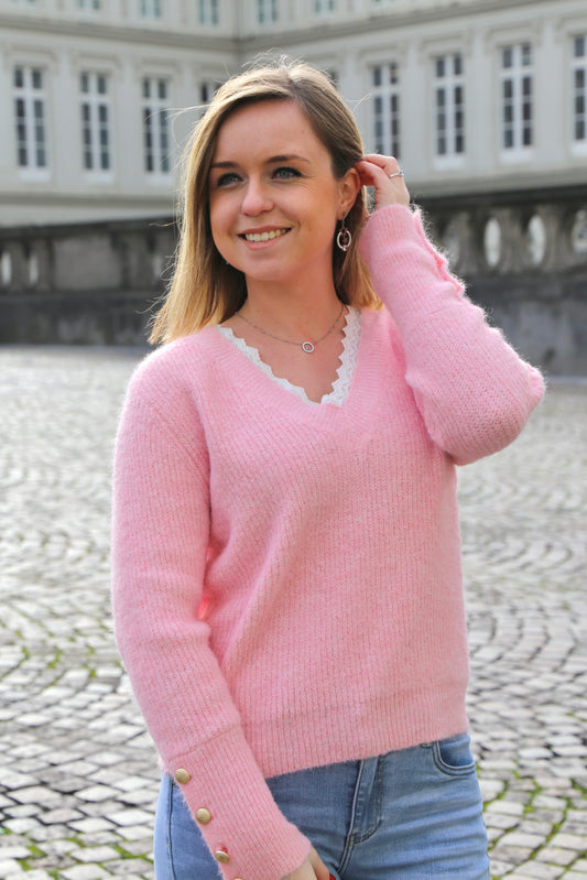 Pull Clarisse rose
