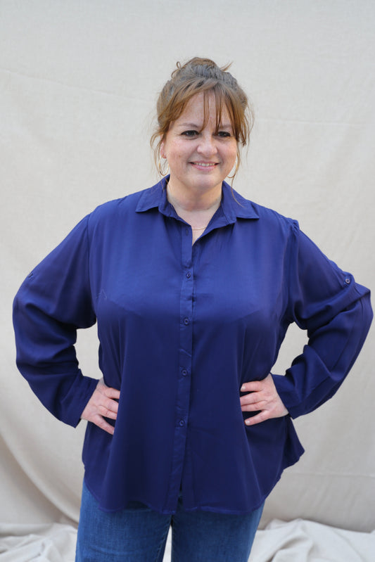 Blouse Léana bleu marine