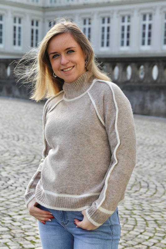 Pull Lucie taupe