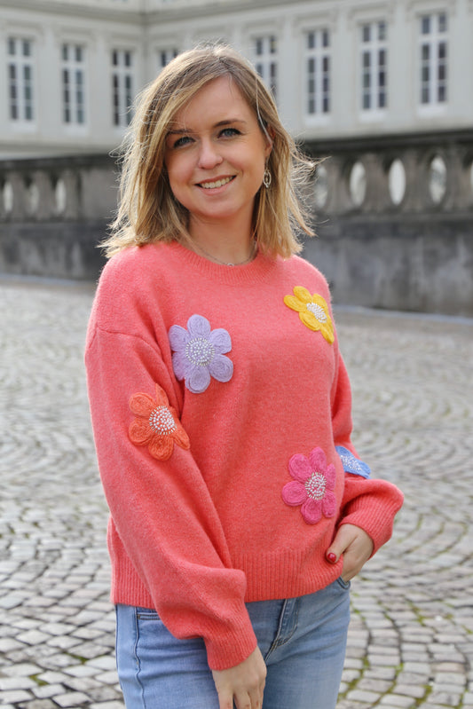 Pull Olivia corail