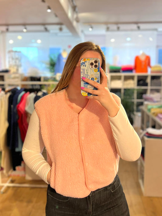 Gilet Jennifer rose pâle